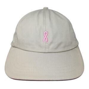 Pink Stuff Breast Cancer Strapback baseball Cap Beige One Size Adjustable Cotton